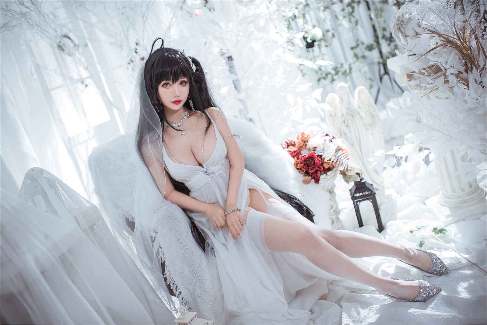 Fairy Moon NO.008 Big Phoenix Wedding Pure White Wedding Dress(8)